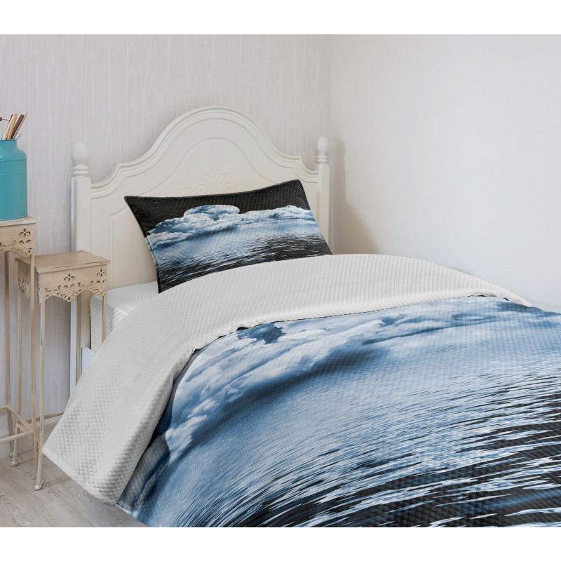 Moon Sets over Clouds Bedspread Set