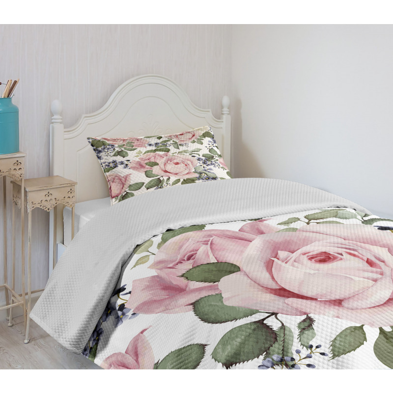 Flourishing Pink Flora Bedspread Set