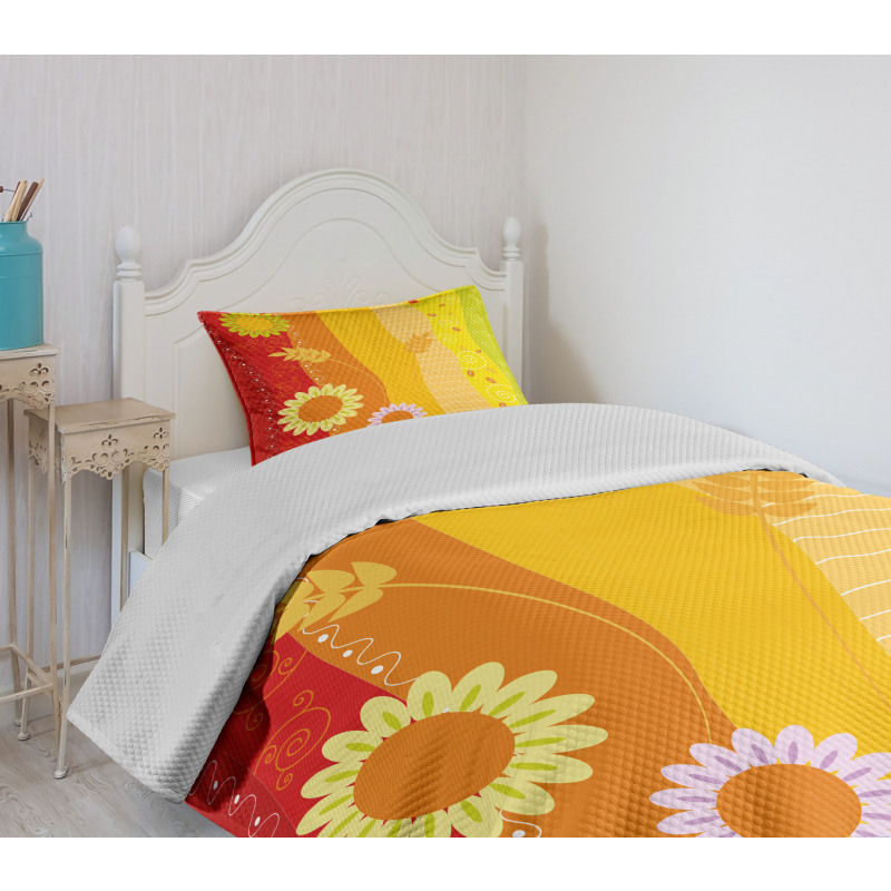 Wheat Farm House Theme Bedspread Set