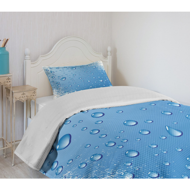 Realistic Water Bubbles Bedspread Set