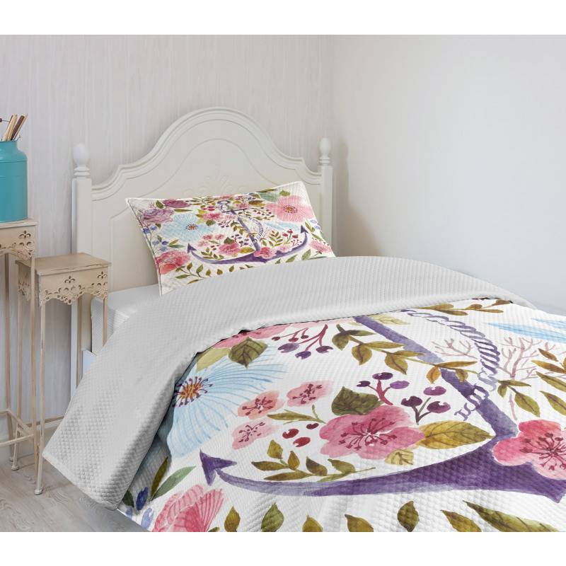 Marine Anchor Ivy Bedspread Set