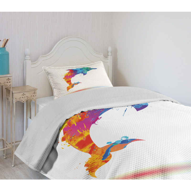 Vibrant Ocean Mammal Bedspread Set