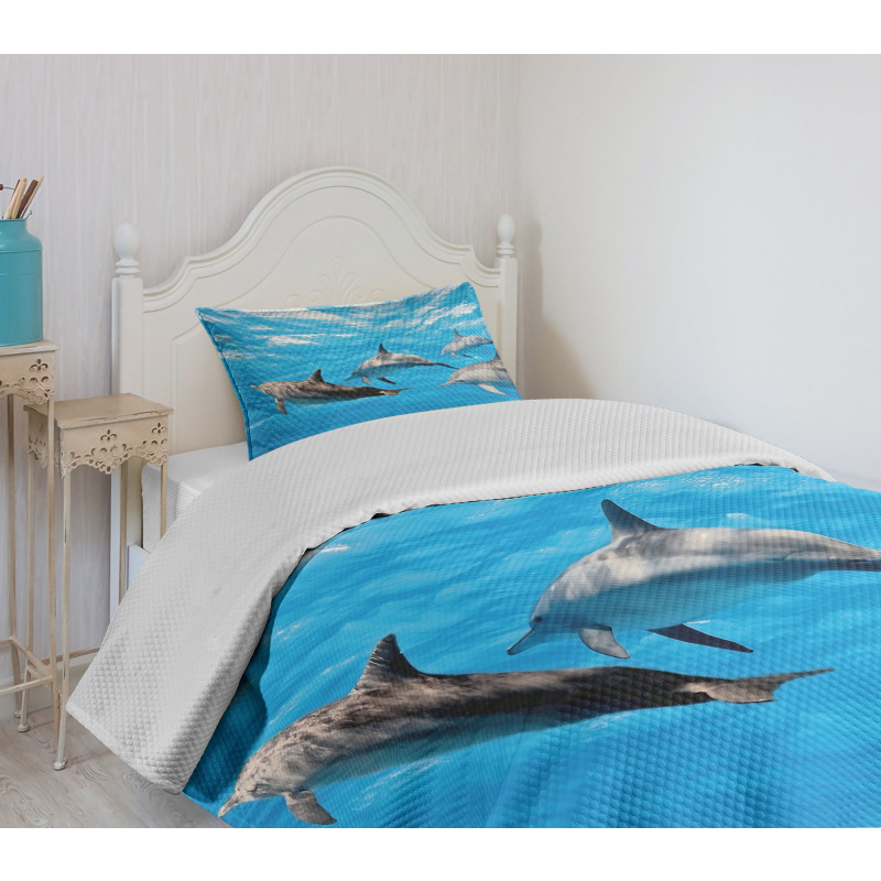 Happily Swimming Fish Bedspread Set