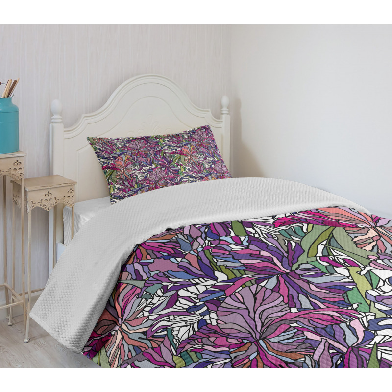 Tropical Jungle Bouquet Bedspread Set