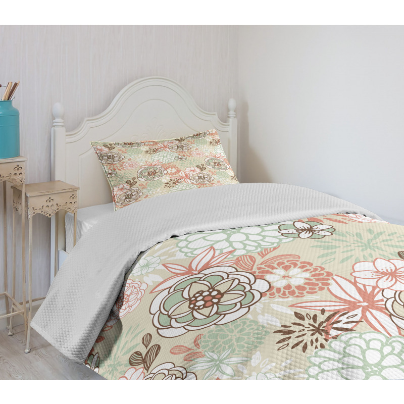 Romantic Wildflowers Bedspread Set