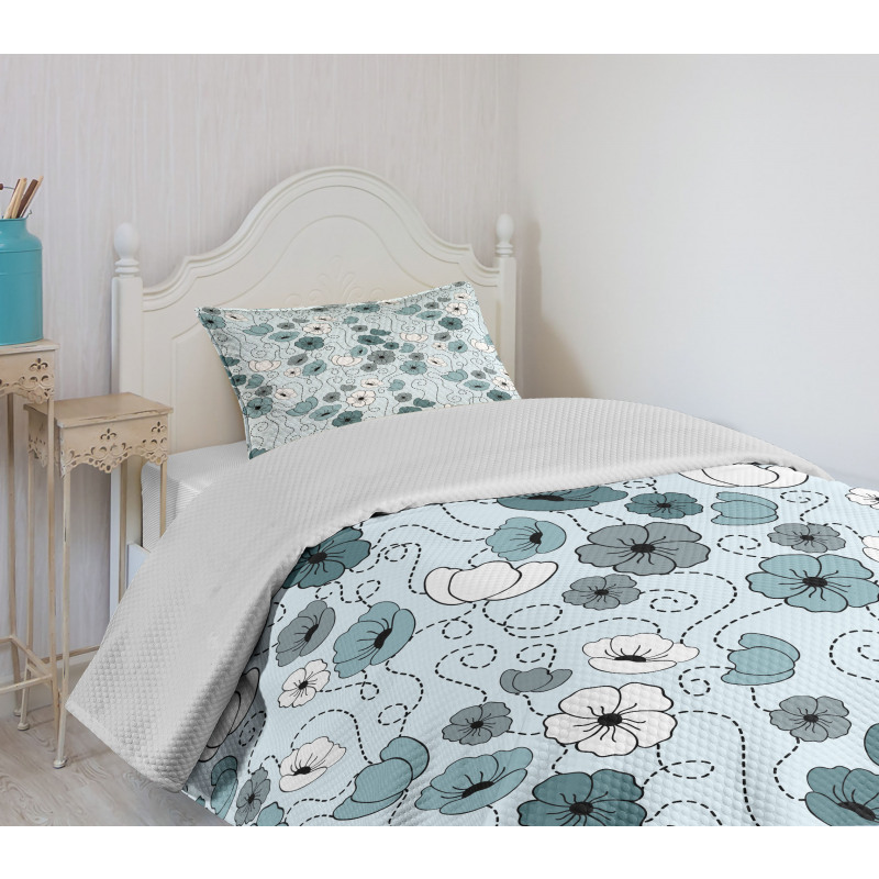 Doodle Floral Botany Bedspread Set