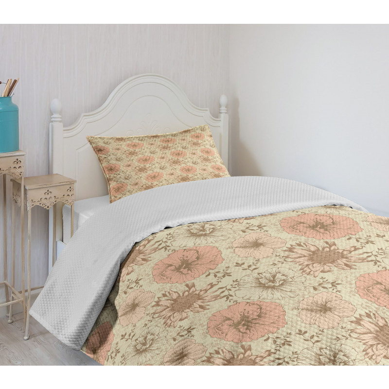 Exotic Hibiscus Plant Bedspread Set