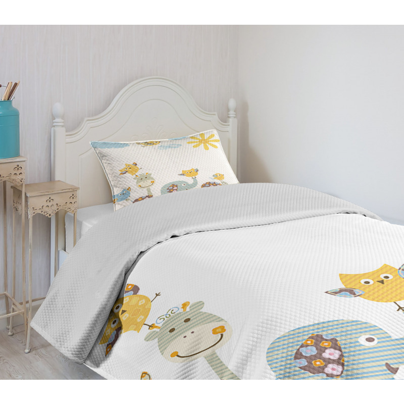 Jolly Jungle Creatures Bedspread Set