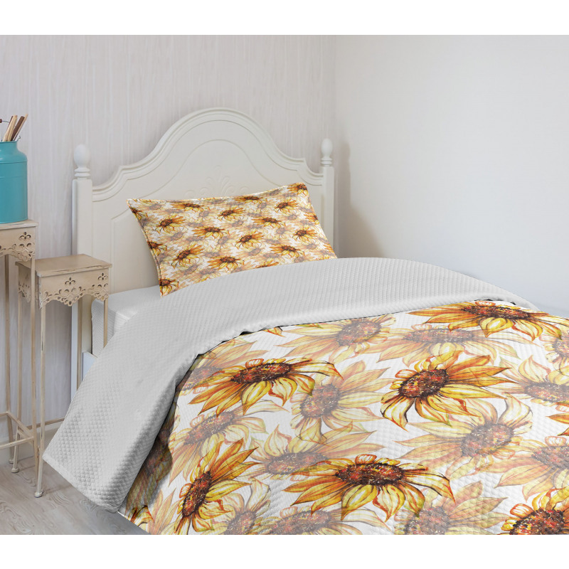 Sunflower Blossom Bedspread Set