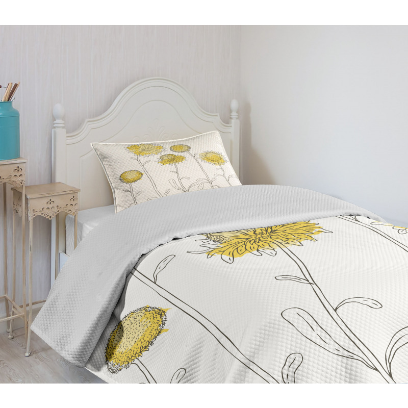 Hand Drawn Botany Bedspread Set