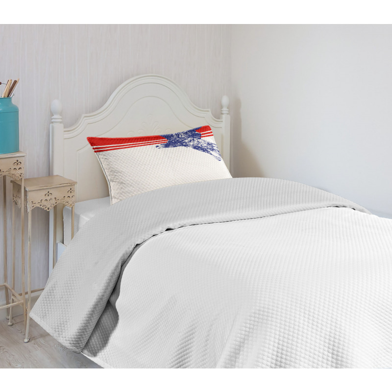 American Flag Colors Bird Bedspread Set