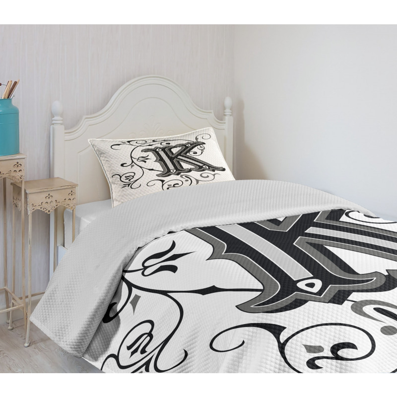 Illustrious Uppercase Bedspread Set