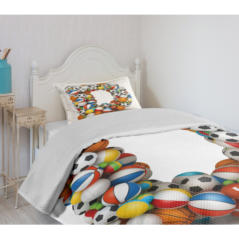 Sports Inspired Style Bedspread Set