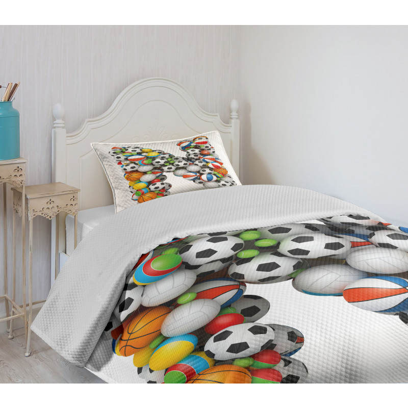 Various Balls Capital Bedspread Set