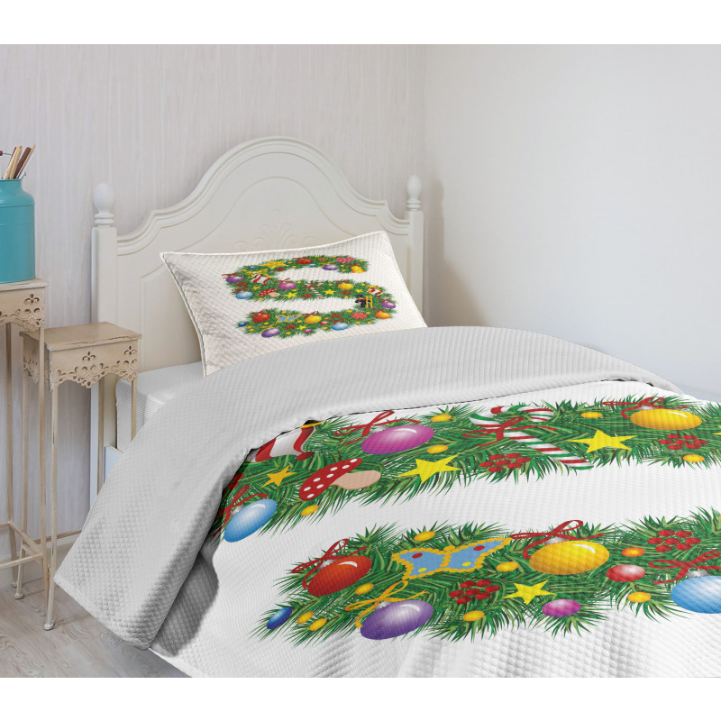 Christmas Ornament S Bedspread Set