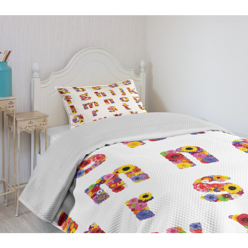 Blooming Nature Flowers Bedspread Set