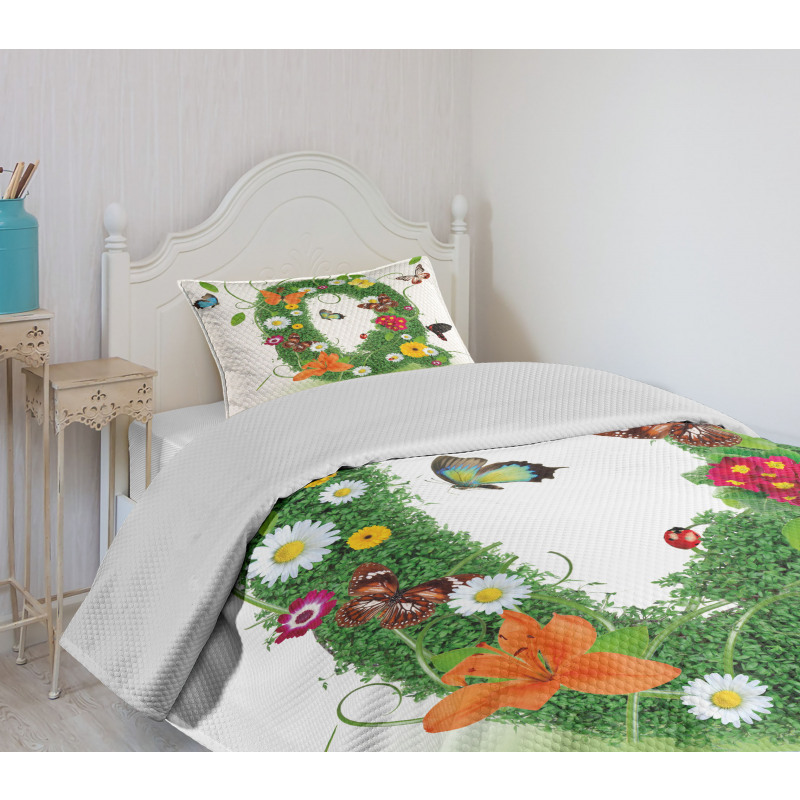 Summer Alphabet Herbs Bedspread Set