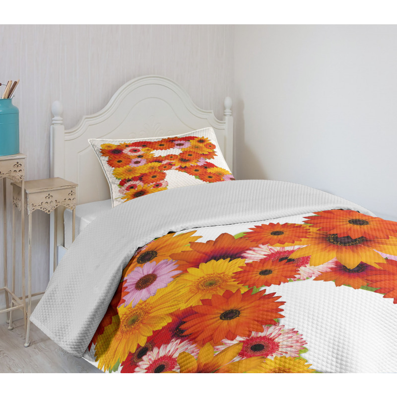 Gerbera Daisies Style Bedspread Set