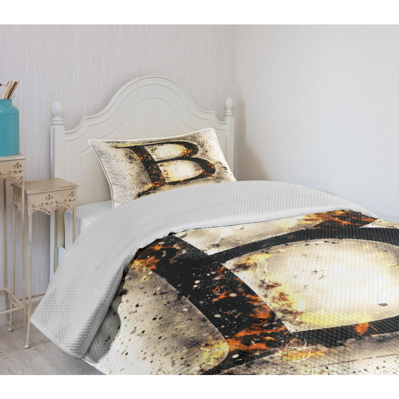 Language in Flames Bedspread Set