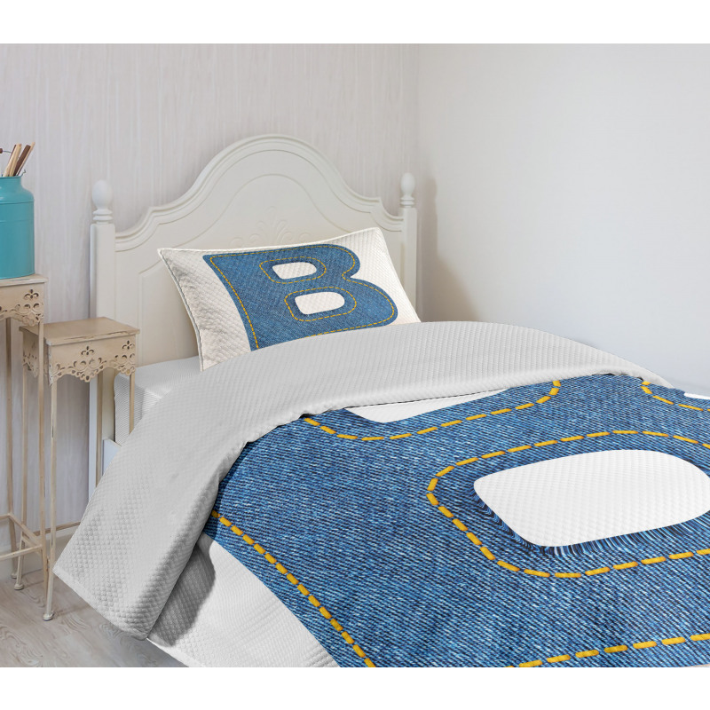 Jeans Retro Fashion Bedspread Set