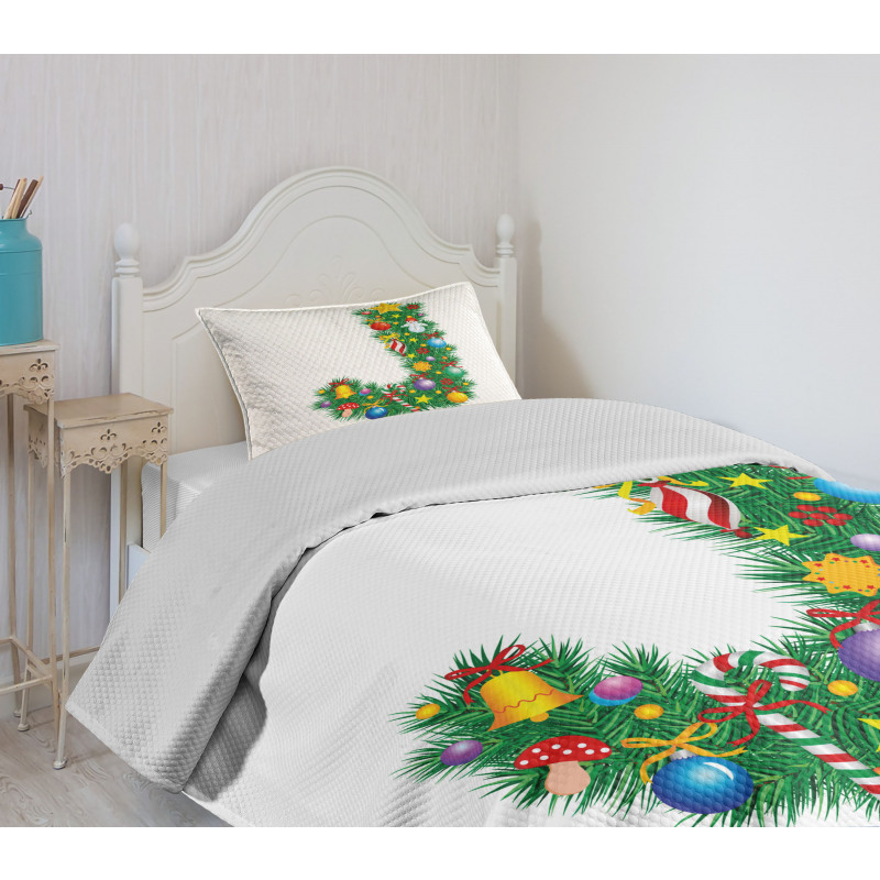 Uppercase Christmas Bedspread Set