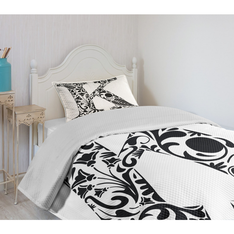 Black Silhouettes Art Bedspread Set