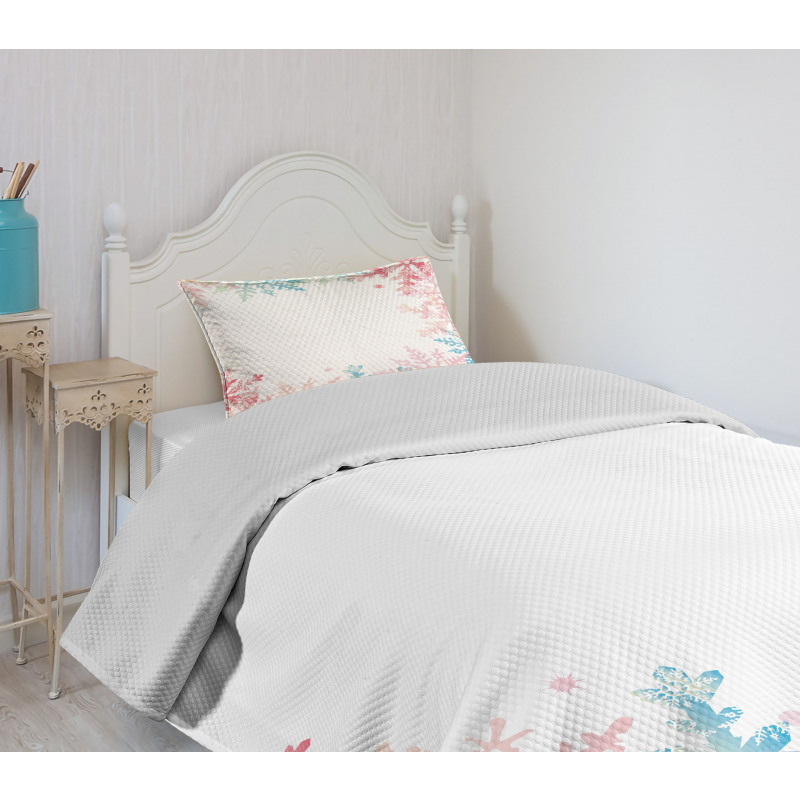 Winter Inspired Pastel Bedspread Set