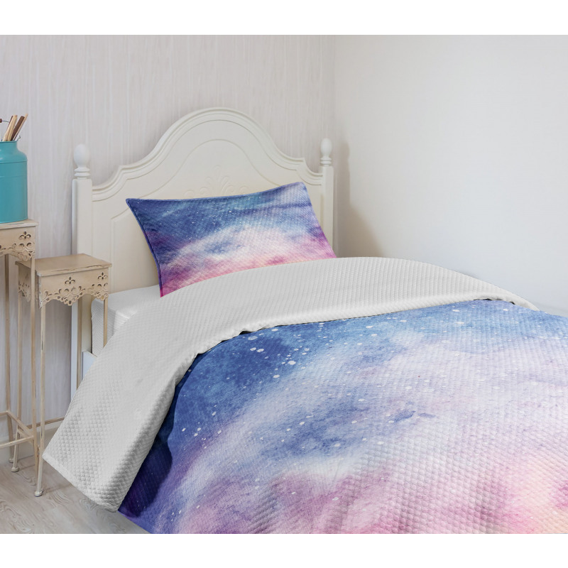 Watercolor Space Bedspread Set