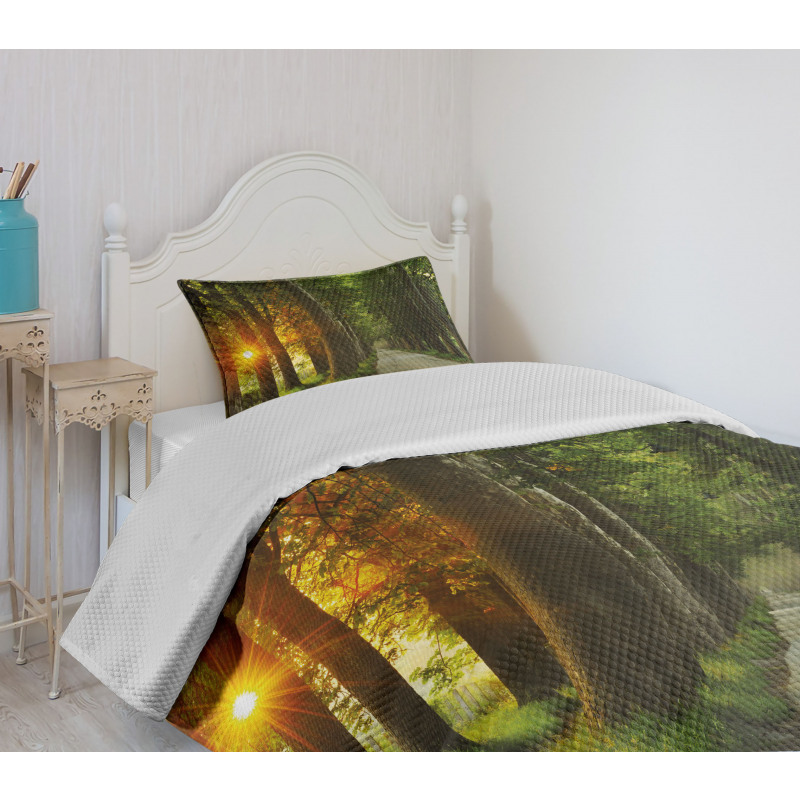 Fresh Morning Scenery Bedspread Set