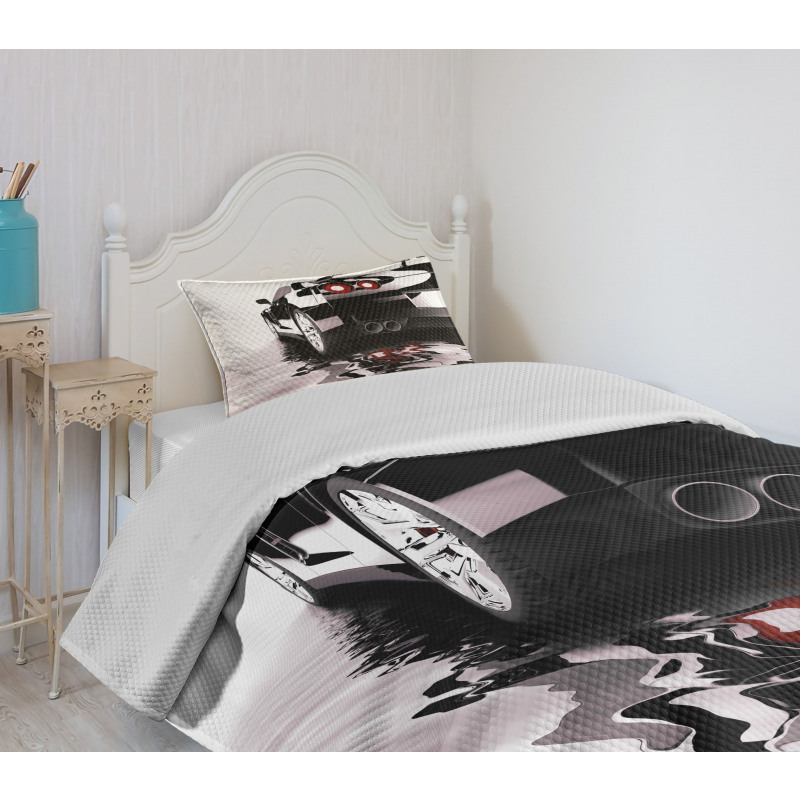 Modern Black Vehicle Style Bedspread Set