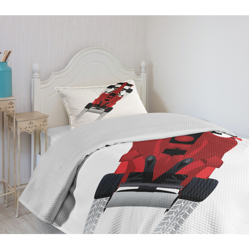 Formula Car on Speedway Bedspread Set