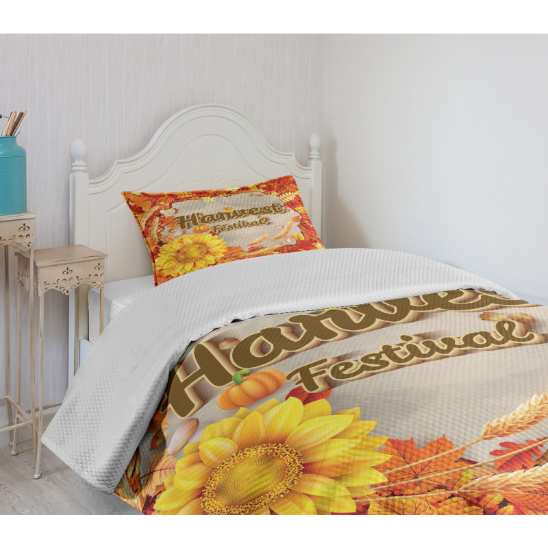 Festival Autumn Leaves Bedspread Set