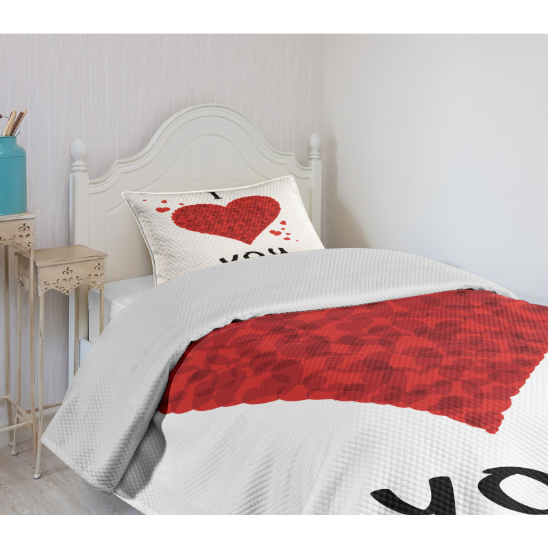 Love Bouquet Heart Bedspread Set