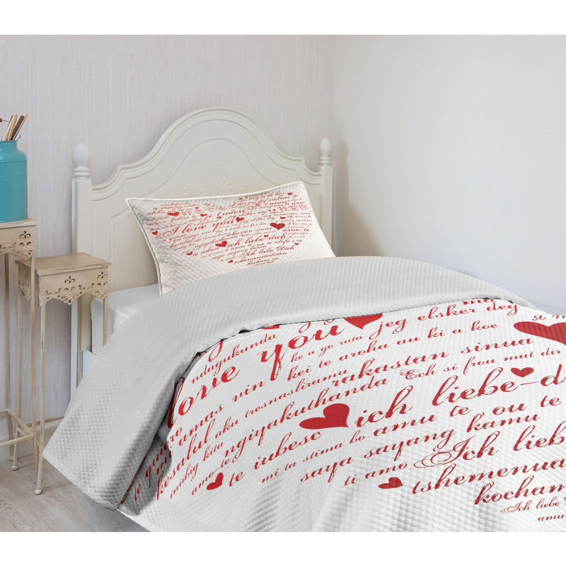 Love Words Universal Bedspread Set