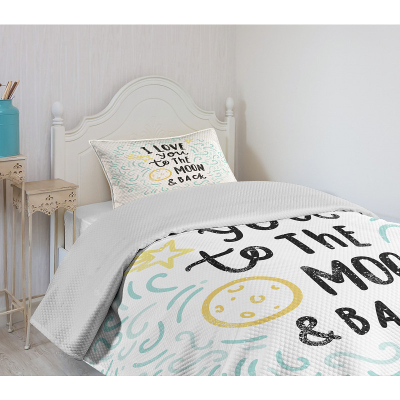 Cartoon Sibling Love Bedspread Set