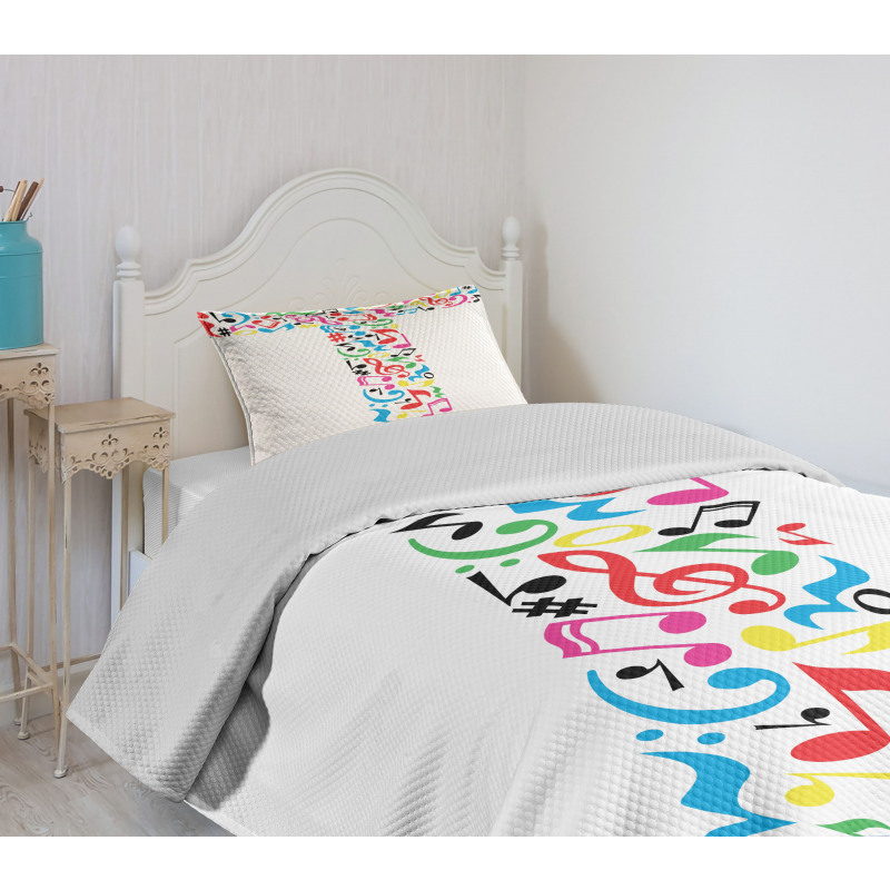 Uppercase Musical Art Bedspread Set