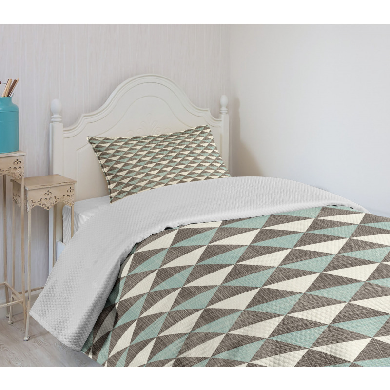 Cubism Triangles Bedspread Set