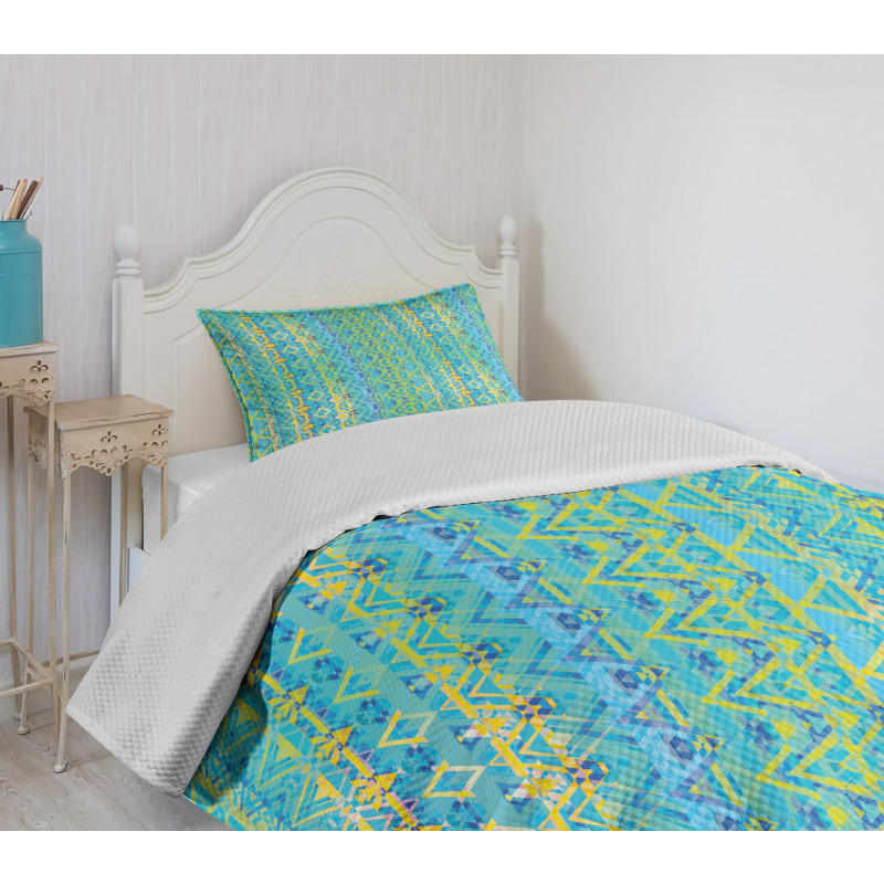 Zigzag Aztec Design Bedspread Set