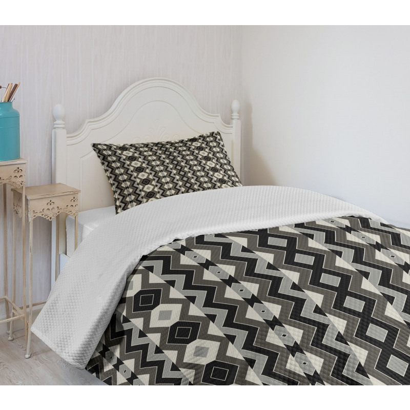 Chevron Zigzags Boho Bedspread Set