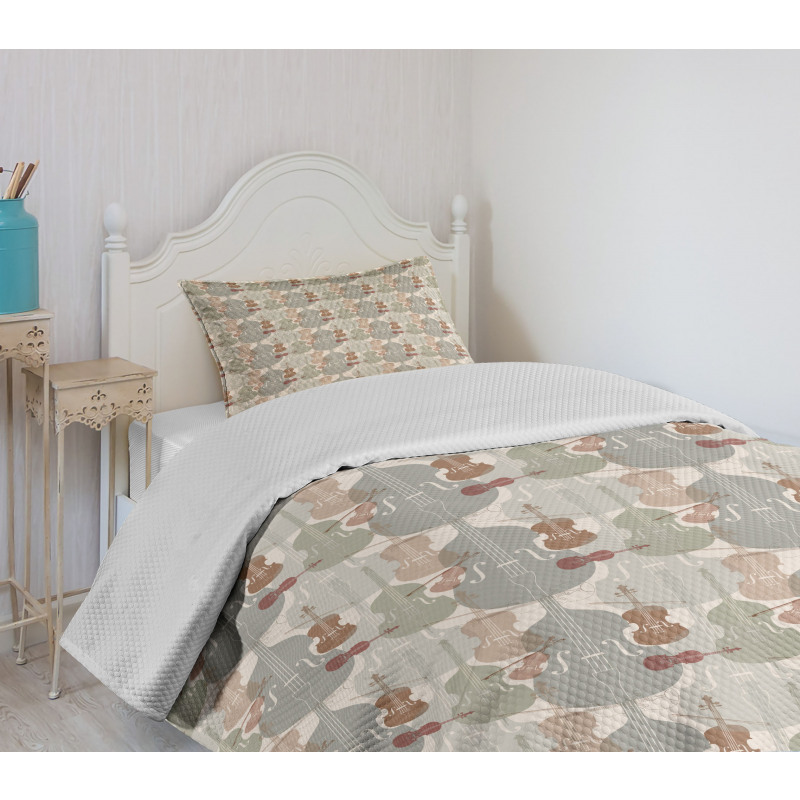 String Quartet Violins Bedspread Set