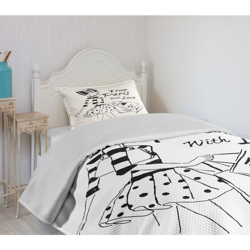 Love Fashion Girl Bedspread Set