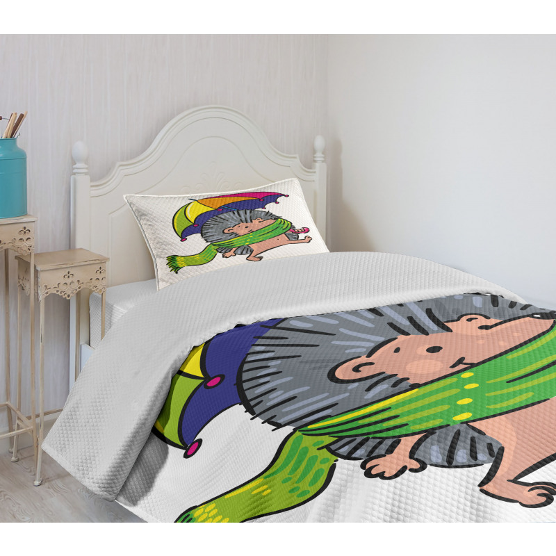 Smiling Animal Spikes Bedspread Set