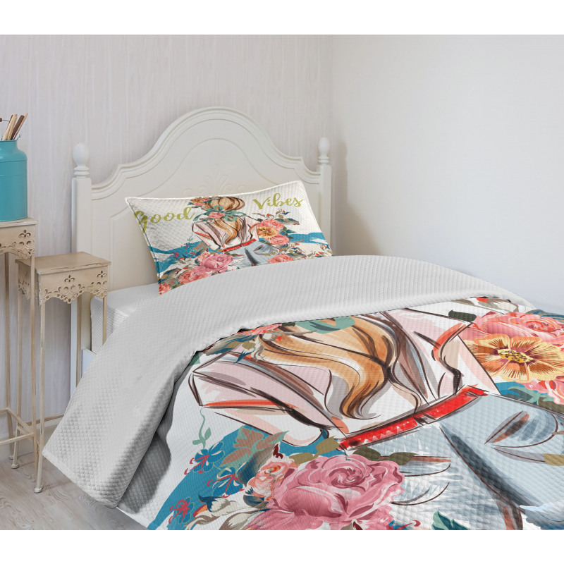 Girl Rose Flourish Bedspread Set