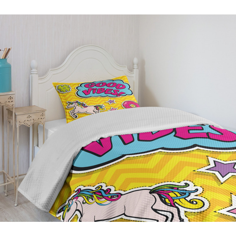 Unicorn Donut Fun Bedspread Set