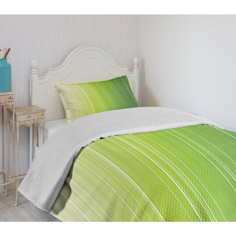 Ombre Color Stripe Digital Bedspread Set