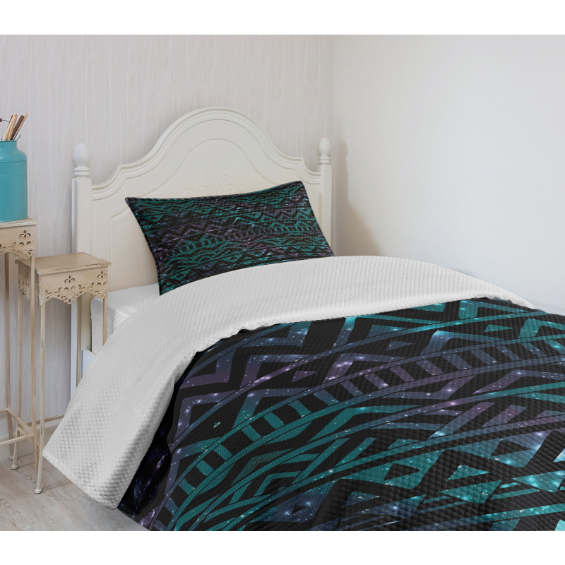 Space Themed Arrows Bedspread Set