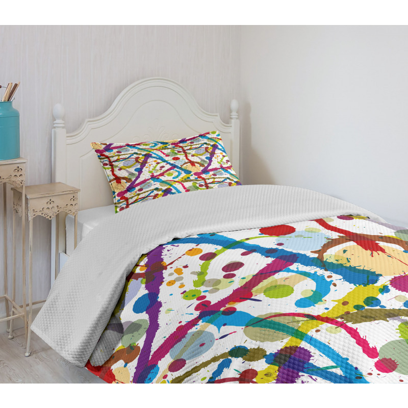 Colorful Splash Bedspread Set