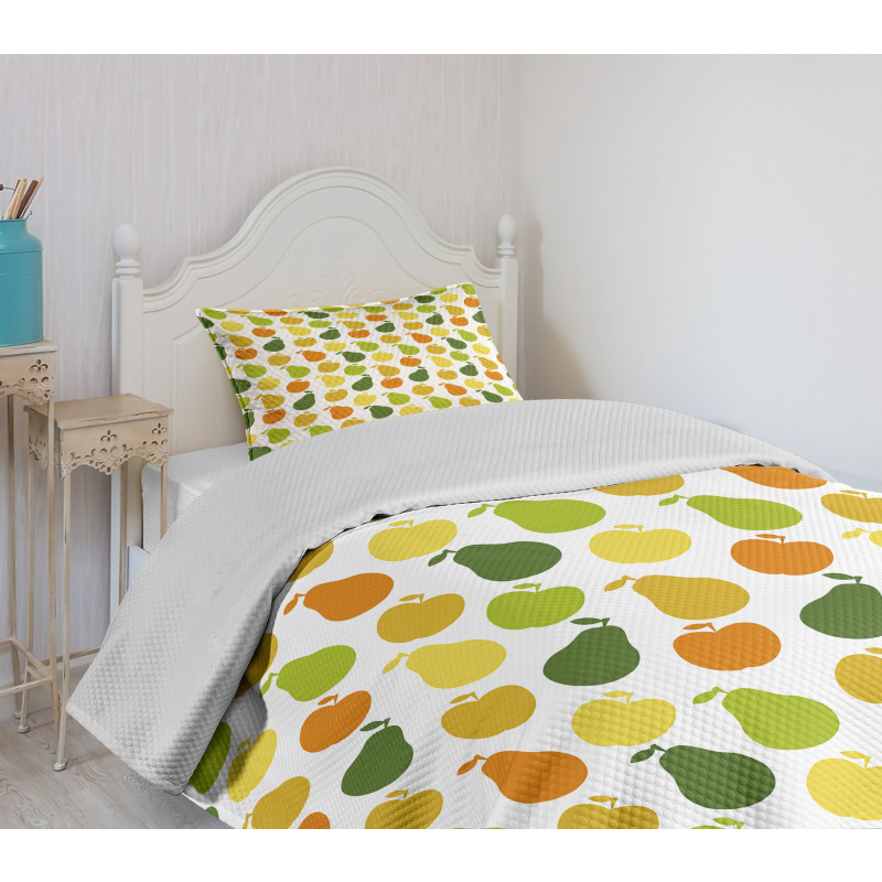 Apple Pears Fresh Garden Bedspread Set