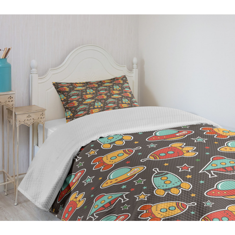 Outer Space Elements Bedspread Set