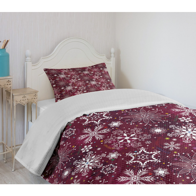 Flakes Colorful Bedspread Set